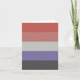 Cartão De Agradecimento Bandeira do Orgulho Cupiorromântico Abstrato Tripp