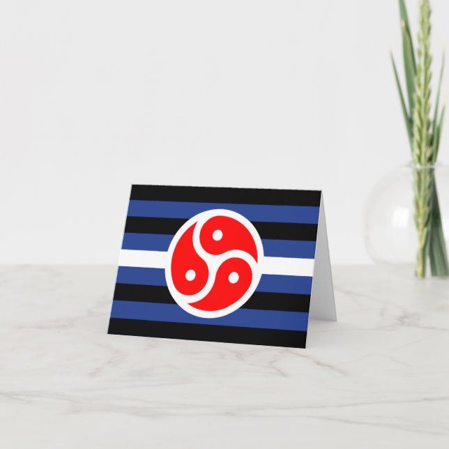 Cartão De Agradecimento Bandeira do Orgulho da Prática de Couro (Frente)