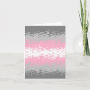 Cartão De Agradecimento Bandeira do Orgulho Demigirl Abstrata Grunhenta Ba