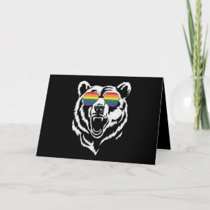 Cartão De Agradecimento Bandeira do Orgulho dos Óculos Solares do Arco-Íri