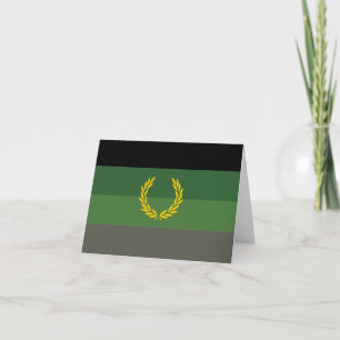 Cartão De Agradecimento Bandeira do Orgulho Uniforme Militar