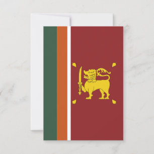 Cartão De Agradecimento Bandeira do Sri Lanka