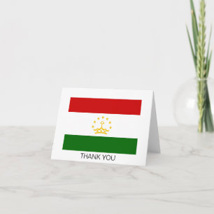 Cartão De Agradecimento Bandeira do Tajiquistão