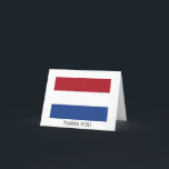 Cartão De Agradecimento Bandeira dos Países Baixos<br><div class="desc">Bandeira patriótica dos Países Baixos.</div>