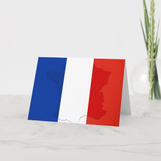 Cartão De Agradecimento bandeira francesa (Frente)