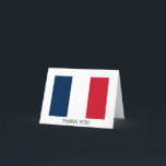 Cartão De Agradecimento Bandeira Francesa<br><div class="desc">A bandeira nacional da França.</div>