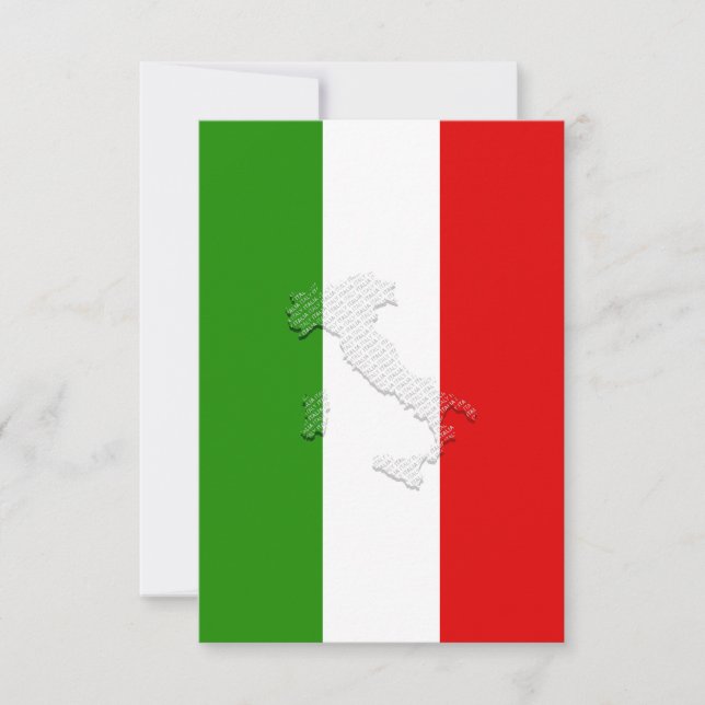 Cartão De Agradecimento Bandeira italiana (Frente)