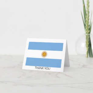 Cartão De Agradecimento Bandeira Patriótica Argentina