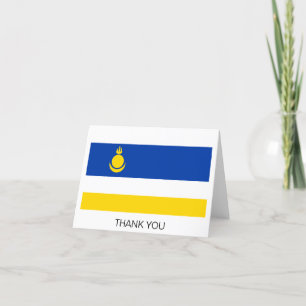 Cartão De Agradecimento Bandeira Patriótica da Buriácia
