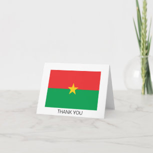 Cartão De Agradecimento Bandeira Patriótica do Burquina Fasso