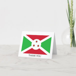 Cartão De Agradecimento Bandeira Patriótica do Burundi