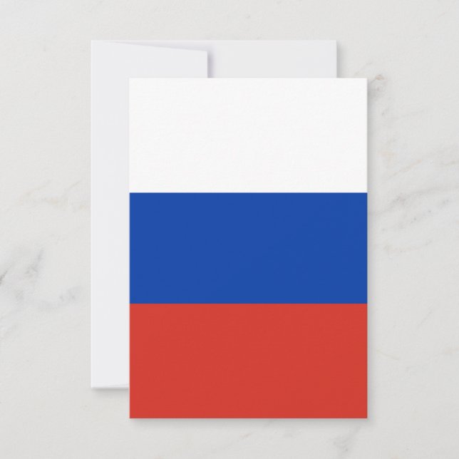 Cartão De Agradecimento bandeira russa (Frente)