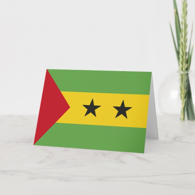 Cartão De Agradecimento bandeira São Tomé e Príncipe (Frente)