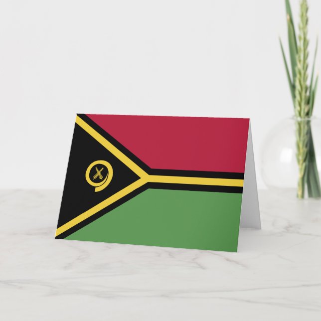 Cartão De Agradecimento Bandeira Vanuatu (Frente)