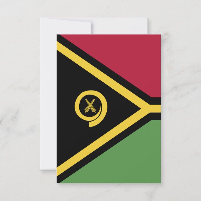 Cartão De Agradecimento Bandeira Vanuatu (Frente)