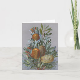 Cartão De Agradecimento Banksia Australian Wildflower Watercolor