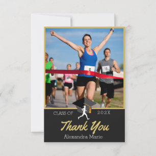 Cartão De Agradecimento Banner de congratulação para corredor de corrida d