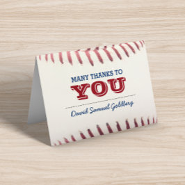 Cartão De Agradecimento Bar De Baseball Mitzvah Obrigado Nota