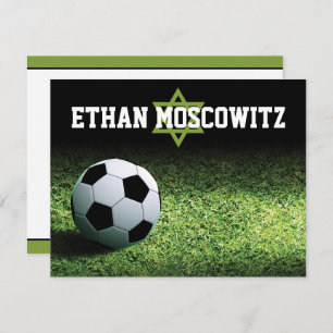 Cartão De Agradecimento Bar De Futebol Mitzvah Flat Obrigado Nota