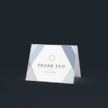 Cartão De Agradecimento Bar de stripes contemporâneas Mitzvah Obrigado<br><div class="desc">Design Contemporâneo de cartões de agradecimentos Mitzvah por Shelby Allison em cinza,  azul e ouro que pode ser personalizado com seu texto.</div>