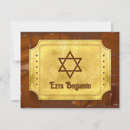 Cartão De Agradecimento Bar de tíquete de chocolate Bat Mitzvah Obrigado