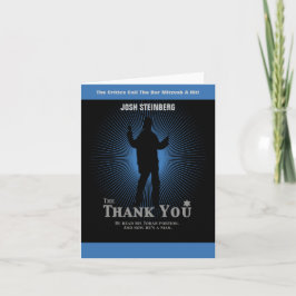 Cartão De Agradecimento Bar Do Movie Star Mitzvah Obrigado Marinho Negro A