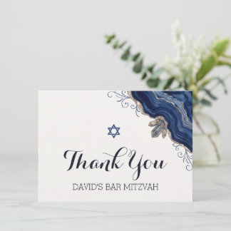 Cartão De Agradecimento Bar Mitzvah Agradecer Estrela de Davi Judaica Mode