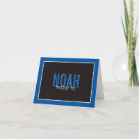 BAR MITZVAH obrigado seu nome hebraico branco azul