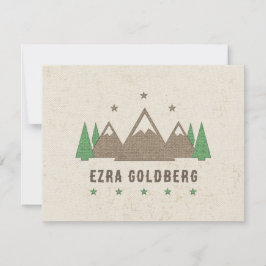 Cartão De Agradecimento Bar Mitzvah para acampamento de Canvas de tenda