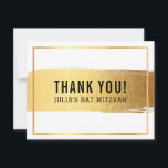 Cartão De Agradecimento BAR MODERNO MITZVAH obrigado seu traço de pincel d<br><div class="desc">pelo kat massard >> kat@simplysweetPAPERIE.com << Uma maneira simples e na moda para dizer obrigado para o seu convidado para participar do BAR/BAT MITZVAH do seu filho como modelo, é simples você adicionar seus próprios detalhes ou clicar no botão personalizar e você pode adicionar ou alterar texto, fontes, tamanhos etc....</div>