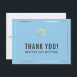 Cartão De Agradecimento BAR MODERNO MITZVAH simples obrigado seu azul-estr<br><div class="desc">pelo kat massard >> kat@simplysweetPAPERIE.com << Uma maneira simples e na moda de dizer obrigado para o seu convidado para assistir ao BAR do seu filho MITZVAH Setup como modelo é simples você adicionar seus próprios detalhes ou clicar no botão personalizar e você pode adicionar ou alterar texto, fontes, tamanhos...</div>