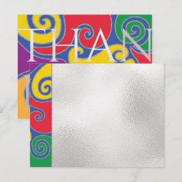 Cartão De Agradecimento Bar ou Bat Mitzvah Obrigado Elegantes Nadarias