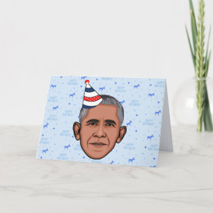CARTÃO DE AGRADECIMENTO BARACK OBAMA BIRTHDAY