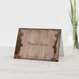 Cartão de Agradecimento Barn Wood Bears Country