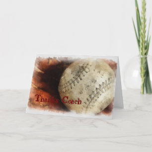 Cartão De Agradecimento Base Ball Grunge Card