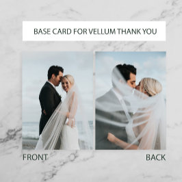 Cartão De Agradecimento Base simples para foto de casamento para sobreposi