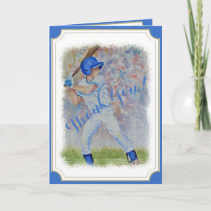 CARTÃO DE AGRADECIMENTO BASEBALL HOME RUN OBRIGADO