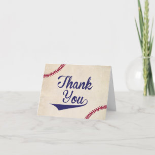Cartão De Agradecimento Baseball Themed Baby Shower Thank You Card Folded