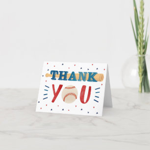 Cartão De Agradecimento Baseball Themed Birthday Thank You Cards