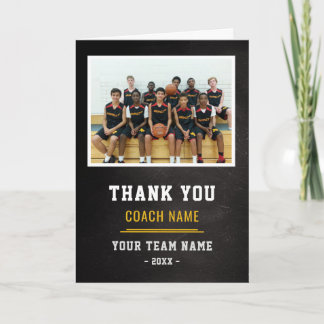 Cartão De Agradecimento Basketball Team Coach Thank You Photo 