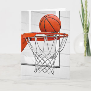 Cartão De Agradecimento Basquetebol Entrando na Rede