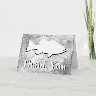 Cartão De Agradecimento Bass Fishing "Thank You" -