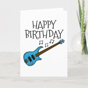 Cartão De Agradecimento Bass Guitar Birthday Card Bassista Musico