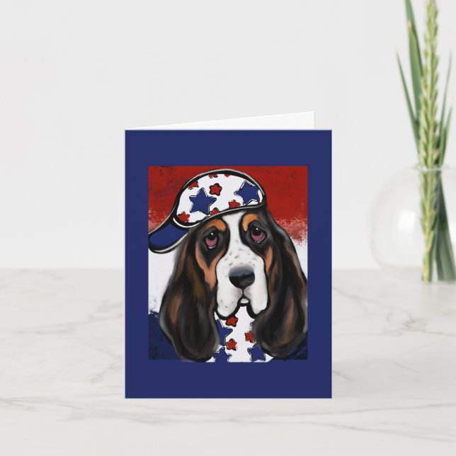 Cartão De Agradecimento Basset Hound (Frente)