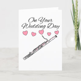 Cartão De Agradecimento Bassoon Wedding Card Bassoonist Woodwind Musical