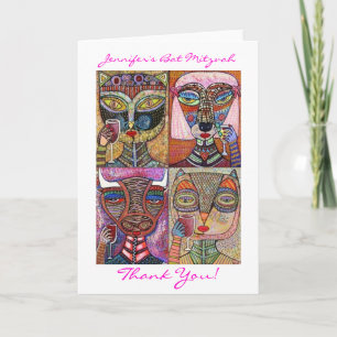 Cartão De Agradecimento Bat Mitzvah - L'Chaim To Life! Thank You Card