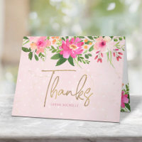 Bat Mitzvah Pink Floral Watercolor Script Moderno