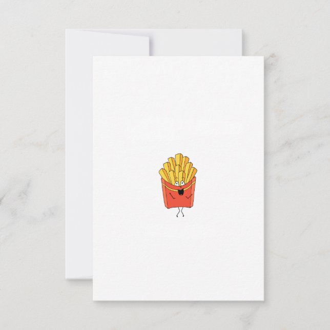 Cartão De Agradecimento Batata frita temática (Frente)