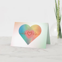 Cartão De Agradecimento Bater no coração