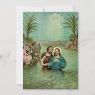 Cartão De Agradecimento Batismo de Jesus Cristo